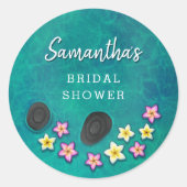 Floating Flowers Spa Party Stickers (Voorkant)