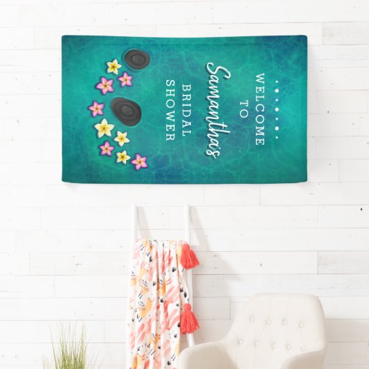 Floating Flowers Spa Party Welkom Banner (Insitu)