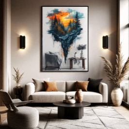 Floating Forest Dreamy Canvas Afdruk