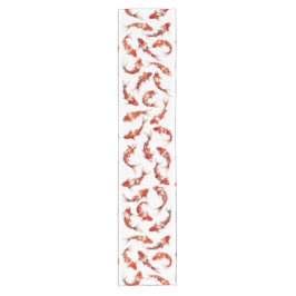 Floating fortune fish, japanese koi watercolor korte tafelloper