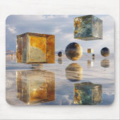 Floating Geometric Marvels Over Water Muismat (Voorkant)