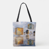 Floating Geometric Marvels Over Water Tote Bag (Achterkant)