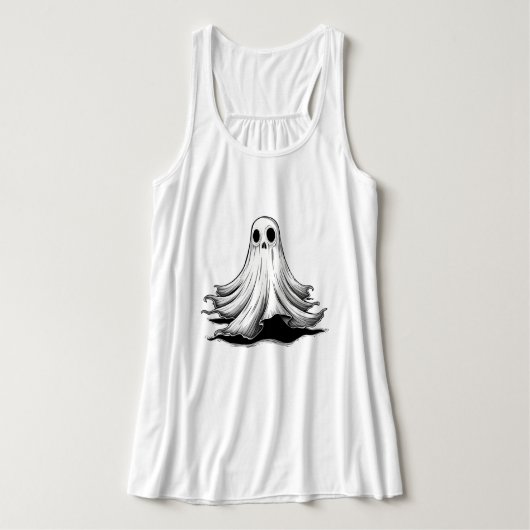 Floating Ghost Halloween T-Shirt – Spooky Cute (Design voorkant)