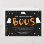 Floating Ghosts Boos en Booze Halloween Party Kaart (Voorkant)