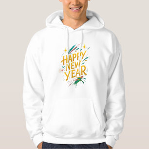 Floating Graffiti Elegance – Nieuwjaar in goud, Ne Hoodie