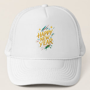 Floating Graffiti Elegance – Nieuwjaar in goud, Ne Trucker Pet