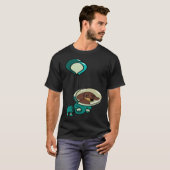 Floating Green Astronaut Dachshund with Balloons T-shirt (Voorkant volledig)