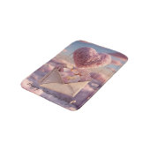 Floating Heart of Love Letters Design Postcard Badmat (Gekanteld)