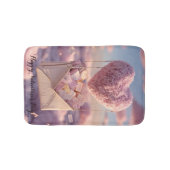 Floating Heart of Love Letters Design Postcard Badmat (Voorkant)