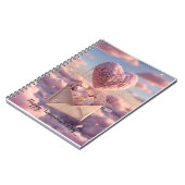 Floating Heart of Love Letters Design Postcard Notitieboek (Linkerzijde)