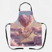 Floating Heart of Love Letters Design Postcard Schort (Voorkant)