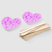 Floating Hearts & Dreams - Roze en Paarse Handwaaier (Niet-gemonteerd)