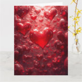 FLOATING HEARTS KAART (Gele Bloem)