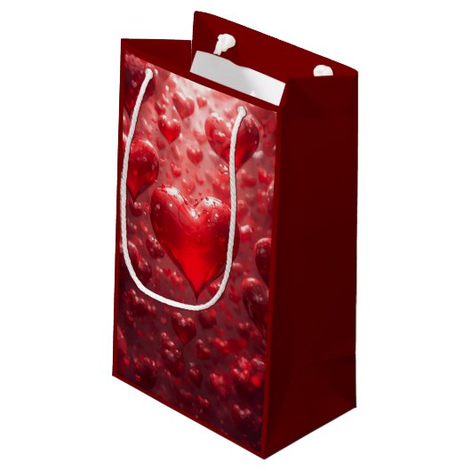 FLOATING HEARTS KLEIN CADEAUZAKJE (Achterkant Gekanteld)