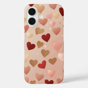 Floating Hearts Romance iPhone 16 Hoesje