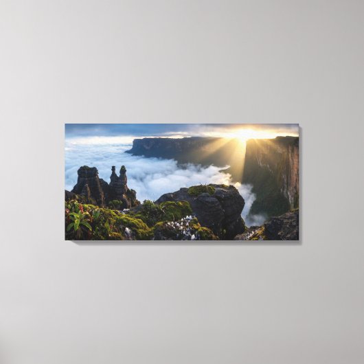 Floating Island Mount Roraima - Moody Prehistoric Canvas Afdruk (Voorkant)