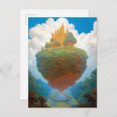 Floating Island Surreal Castle Fantasy Art Briefkaart (Voorkant / Achterkant)