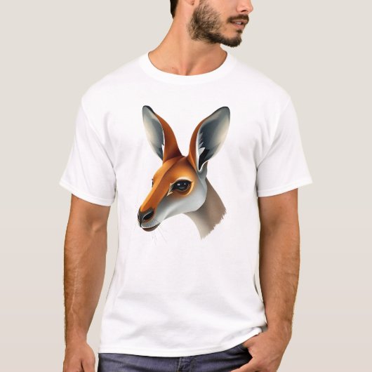 Floating Kangaroo Face Art T-shirt (Voorkant)