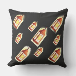 Floating Lantern Glow Pattern Cozy Aesthetic Decor Kussen