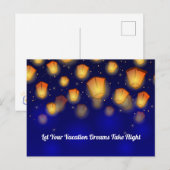 Floating Lantern Vacation Briefkaart (Voorkant / Achterkant)