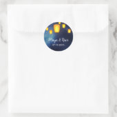 Floating Lanterns bruiloft Ronde Sticker (Tas)