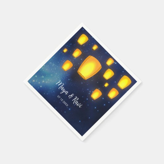 Floating Lanterns bruiloft Servet (Hoek)