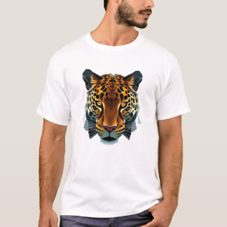 Floating Leopard Face Art T-shirt