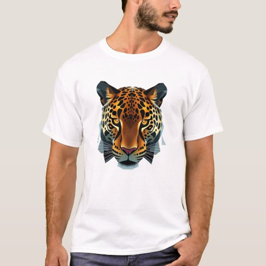 Floating Leopard Face Art T-shirt (Voorkant)