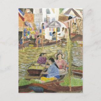 Floating Market Bangkok Briefkaart