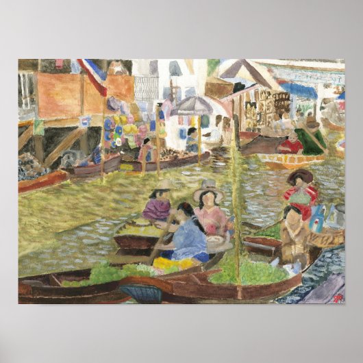 Floating Market Bangkok Poster (Voorkant)
