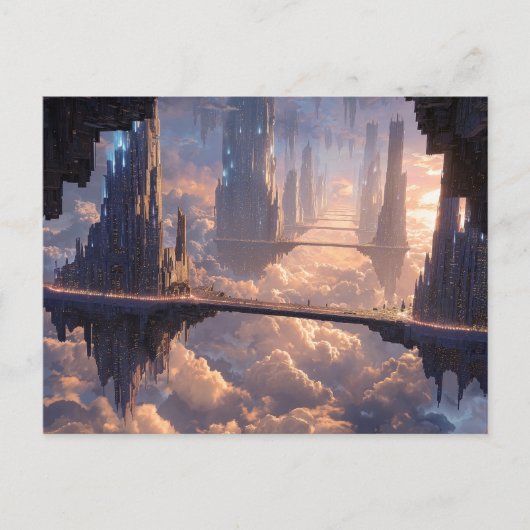 Floating Metropolis in the Clouds Briefkaart (Voorkant)