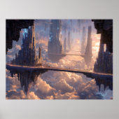 Floating Metropolis in the Clouds Poster (Voorkant)