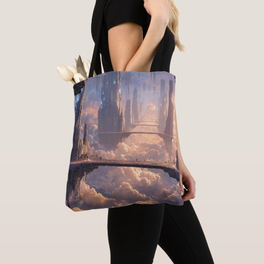 Floating Metropolis in the Clouds Tote Bag (Dichtbij)