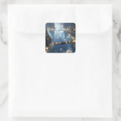 Floating Metropolis in the Sky Vierkante Sticker (Tas)