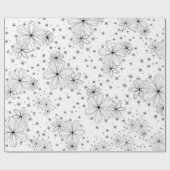 Floating Petals – Colorable Wrapping Paper Cadeaupapier (Vlak)