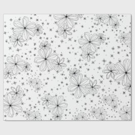 Floating Petals – Colorable Wrapping Paper Cadeaupapier