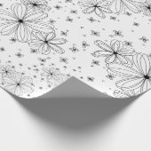 Floating Petals – Colorable Wrapping Paper Cadeaupapier (Hoek)