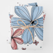 Floating Petals Wrapping Paper Flat Sheet Set van  (In situ)