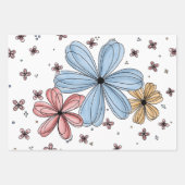Floating Petals Wrapping Paper Flat Sheet Set van  (Voorkant)