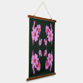 Floating Pink Cosmos Flowers Abstract Hangend Wandkleed (Gebogen)
