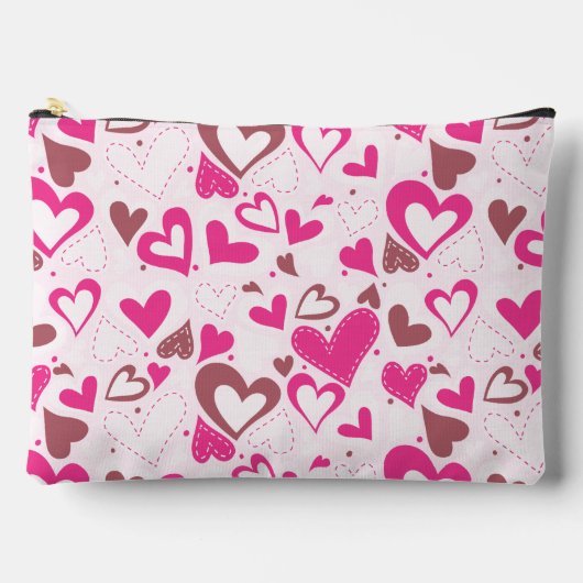 Floating Pink Love Hearts Etui (Voorkant)