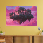Floating Pink Sky Citadel Canvas Afdruk (Insitu (Woonkamer))