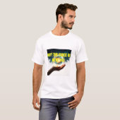 Floating Planet in Hand - "May the Force Be With Y T-shirt (Voorkant volledig)