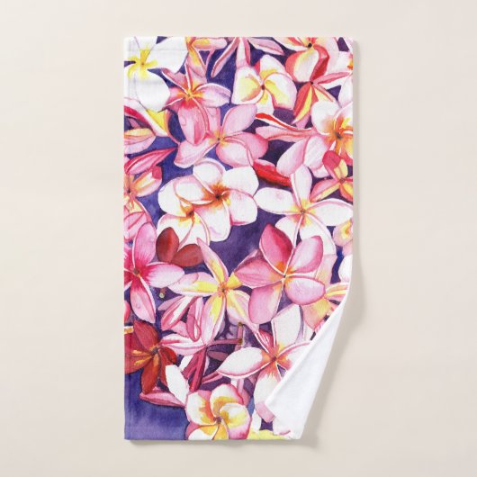 Floating Plumeria Bad Handdoek (Handdoek)