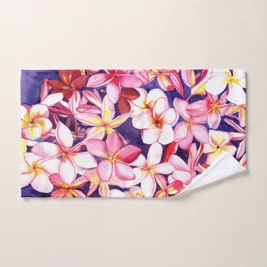 Floating Plumeria Bad Handdoek (Handdoek)