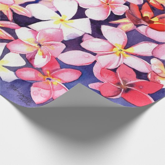 Floating Plumeria Cadeaupapier (Hoek)