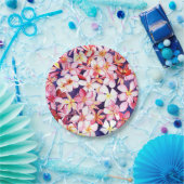 Floating Plumeria Papieren Bordje (Feest)