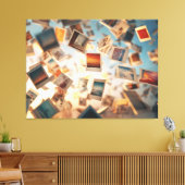 Floating Polaroid Memories Canvas Afdruk (Insitu (Woonkamer))