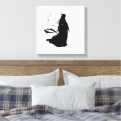 Floating Silence – Minimalist Female Silhouette Canvas Afdruk (Insitu (Slaapkamer))