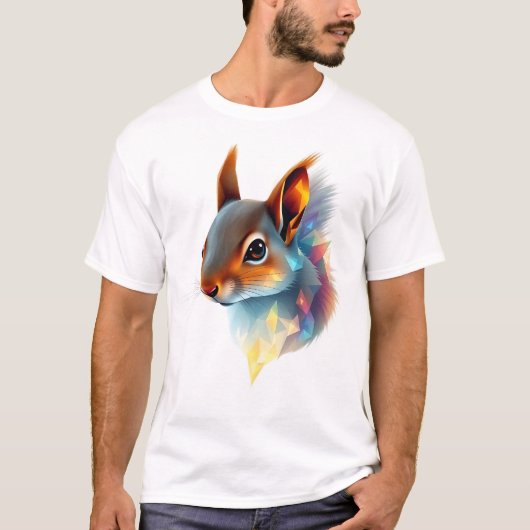 Floating Squirrel Face Art T-shirt (Voorkant)